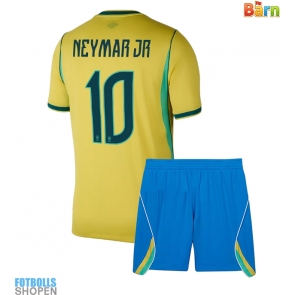 Billiga Brasilien Neymar Jr #10 Hemmatröja Barn VM 2026 Kortärmad (+ Korta byxor)
